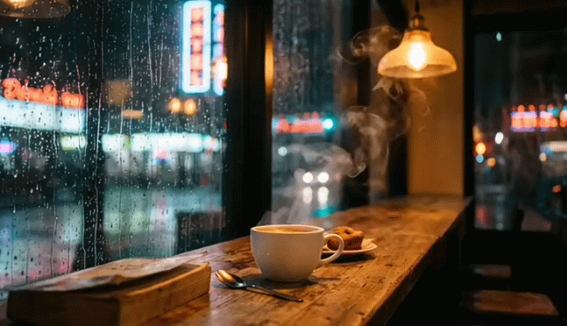 雨夜咖啡动态照片